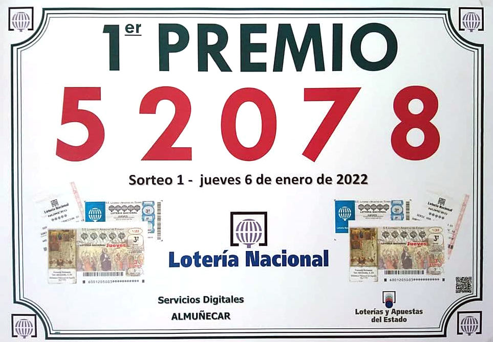 Primer Premio Lotería Nacional - 6 Enero 2022 Primer Premio Lotería Nacional - 6 Enero 2022